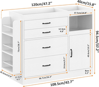 Table à langer ISO9001, commode pour bébé, station de change moderne pour chambre d'enfant