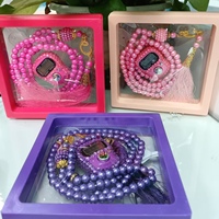 Compteur Numérique Digital de Doigt Tasbih en Verre Fait Main 99 Perles, Chapelet Islamique, Cadeau pour Mariage et Aïd