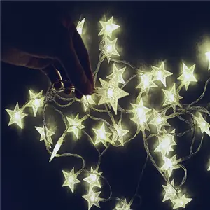 Bintang Peri Lampu, Sunnest String Lampu Putih 50 LED 6M Dekorasi Petir untuk Pesta Natal