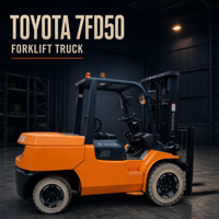 Forklift Bekas Jepang TOYOTA 7FD50 Harga Murah, Mast Dua Tingkat 5m, Mesin Angkat Berat 7FD50 Dengan Kondisi Original Stabil