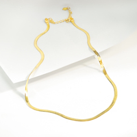 Collar de Cadena de Serpiente de Oro Sólido de 18k Personalizado de Lujo, Cadena de Espiga de Oro para Hombre y Mujer, Gargantillas y Collares Finos para Clavícula