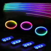 Lumière d'ambiance pour voiture, directement de l'usine, 18 en 1, lumière d'ambiance en acrylique, symphonie lumineuse LED pour voiture