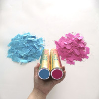 Confettis de mariage pour révélation de sexe, banderoles en papier et décorations de fête, effet craquelin