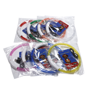 <span class=keywords><strong>Collar</strong></span> LED recargable para mascotas, advertencia de seguridad para caminar de noche con patrón impreso, correa para <span class=keywords><strong>collar</strong></span> iluminado para perros - Product Image 4