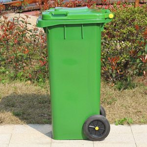120L Trailer Mounted Sanitation Garbage <b>Bin</b> Large Size Thickened Plastic <b>With</b> <b>Lid</b> Outdoor Use For Streets And Residential Areas - Product Image 2