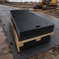 Tapis routiers en PEHD haute résistance 4x8 pour projets de pipelines, tapis de protection au sol en PEHD 4x8, tapis temporaires durables en PEHD pour la protection