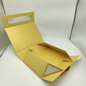 AOPA Wholesale Magnetic Folding Box PU Handle Book Style Foldable Box for Apparel Packaging B2B OEM Service MOQ 500pcs - Product Image 3