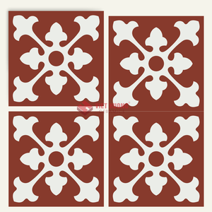 Elegante Baldosa de Cemento con Diseño Floral, 300x300mm, Decoración Artesanal para Pisos de Concreto, Comercio Mayorista Global - Product Image 2