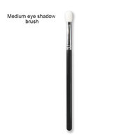 Pinceau de maquillage de luxe HMU en poils de chèvre, manche en bois, pour estomper les fards à paupières, marque privée