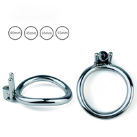 FRRK Cage de chasteté pour homme en conserve avec prise urétrale en métal pour couple Anneaux de pénis Sissy Sex Toys érotiques Déni de plaisir