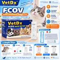 Test d'antigène du coronavirus félin FCOV, kit de diagnostic rapide vétérinaire pour chats