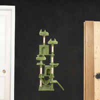 Arbre à gratter pour chat de luxe à 4 niveaux, durable et écologique, avec emballage en carton pour usage domestique, design ludique pour félins