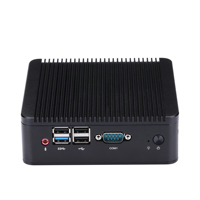 Mini-ordinateur Qotom Q190P avec processeur Quad Core J1900, 4 ports RS232, double LAN, mini-ordinateur de bureau sans ventilateur