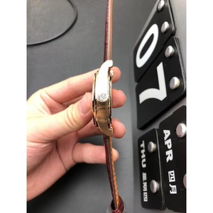 Luxurious Men's Rose Gold Stainless Steel Dial Skeletonized Double Tourbillon <b>Automatic</b> Mechanical Movement Business Watch - Product Image 5