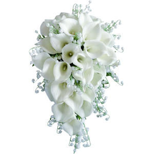 Fleurs Artificielles en Soie : Bouquets <span class=keywords><strong>de</strong></span> Calla et Roses pour Décoration <span class=keywords><strong>de</strong></span> <span class=keywords><strong>Mariage</strong></span> - Product Image 5
