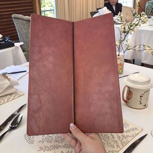 สมุดใส่เมนูหนัง PU หนา สำหรับใส่เมนูเครื่องดื่ม แฟ้มเมนู ร้านกาแฟ บาร์ ร้านอาหาร สมุดเช็คบิล ของชำร่วย ของที่ระลึกทางธุรกิจ - Product Image 3