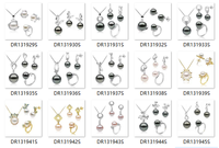 Ensemble de perles personnalisées design en or blanc 14K 18K bijoux perles d'eau de mer lavande magasins de bijoux abordables