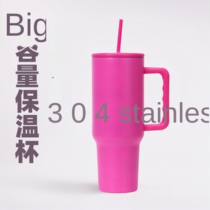 Lớn 40oz Công suất cầm tay chân không phích cốc 304 thép không gỉ kẹo màu ống hút Cốc du lịch xuyên biên giới 6-12 - Product Image 2