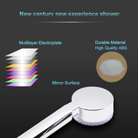 Pommeau de douche multifonction à changement de couleur à Led, pommeau de douche de salle de bain à économie d'eau, pommeau de douche haute pression à effet pluie