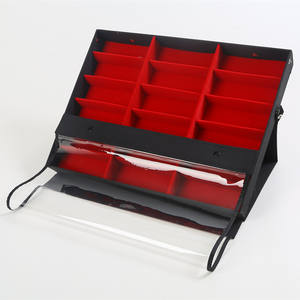 Contador de 2 tapas, 18 ranuras, tienda óptica, gafas, organizador de exhibición, caja, Maleta - Product Image 3