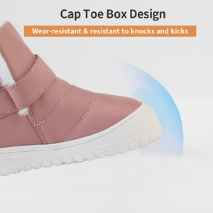 Giày bốt mùa đông không gót cho trẻ em, giày bốt tối giản cho bé trai bé gái, giày bốt cổ ngắn mũi rộng cho trẻ lớn - Product Image 2