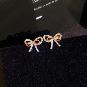 Orecchini a fiocco per donna, graziosi e dolci, accessori per l'orecchio da indossare tutti i giorni - Product Image 6