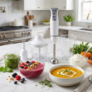 Mixeur Plongeant Électrique Professionnel avec Hachoir Alimentaire 500ml, Fouet et Verre à Mesurer – Vente Directe Usine - Product Image 6