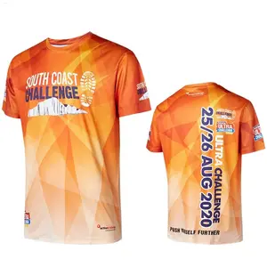 OEM individuelles Marathon-Event Laufen Polyester Sport-T-Shirts Feuchtigkeit Entfernung schnell trocknend Sublimations-T-Shirts für Herren