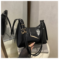 Nouveau luxe couleur unie femmes sac en cuir PU bandoulière fille collège mode épaule pour les femmes en gros