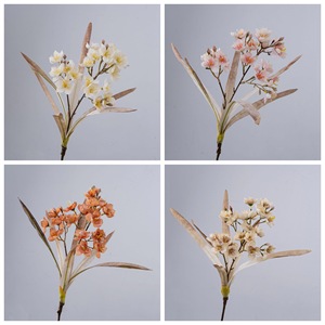 Bouquet de fleurs artificielles Moonlight Imprint, blanc, rose, orange, décoration de mariage intérieure et extérieure, CallaFloral - Product Image 3