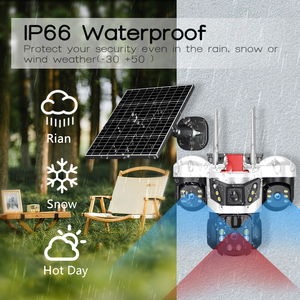 듀얼 렌즈 4G 태양광 카메라 무선 실외 카메라 태양광 CCTV 와이파이 네트워크 홈 보안 모니터 시스템 V380 Pro P2P <span class=keywords><strong>IP</strong></span> 카메라 - Product Image 4