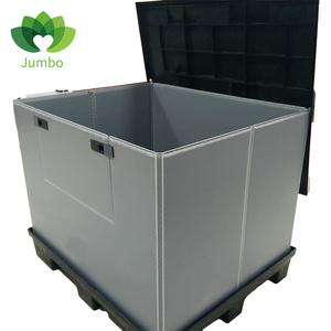 Reusable Fold Able Plastic Pallet Pp Pallet Turnover Box For Auto Parts Grid Material Box