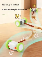 Jouet pour chat, boule intelligente pour taquiner, divertissement automatique, soulagement de l'ennui, évitement automatique, baguette électrique pour taquiner les animaux de compagnie, roue folle pour chat