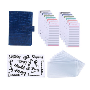 Carpeta de Presupuesto LIUSHUN con Sobres con Cremallera, Hojas Sueltas, Regalo Escolar, Planificador de Cuero PU A5 A6 <span class=keywords><strong>para</strong></span> Ahorrar <span class=keywords><strong>Dinero</strong></span> - Product Image 3