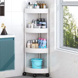 <span class=keywords><strong>Étagère</strong></span> de <span class=keywords><strong>rangement</strong></span> multi-niveaux en plastique pour salle de bain et <span class=keywords><strong>cuisine</strong></span>, <span class=keywords><strong>étagère</strong></span> d'angle triangulaire du sol au plafond, <span class=keywords><strong>rangement</strong></span> pour toilettes, robuste et élégante - Product Image 3