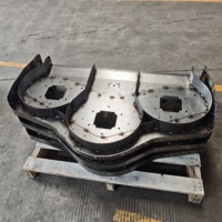 Fabrication sur mesure de tôles en acier au carbone, pliage, soudage, plaque de support de chaîne de protection d'essieu pour pièces de modification automobile