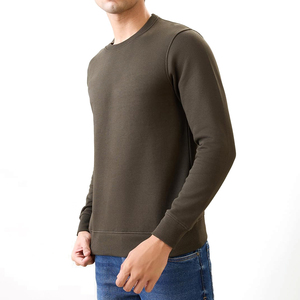 <b>Men</b> Casual Crew Neck <b>Sweatshirt</b> Custom Plain Cotton Fleece Pullover Long Sleeve Comfortable Soft Warm Wear <b>Men</b> <b>Sweatshirts</b> - Product Image 3