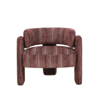 Fauteuil d'appoint moderne en tissu rayé, couleur personnalisable, fauteuil de salon rembourré pour la maison, le bureau et le salon - Vente en gros usine