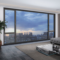 Fenêtres panoramiques sur mesure pour villas modernes et grands projets, cadres en aluminium du sol au plafond, double ou triple vitrage