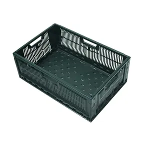 Supermarket Display Racks Folding Turnover Plastic Collapsible Storage Crate, Shipping Storage Logistic Box Collapsible Crates