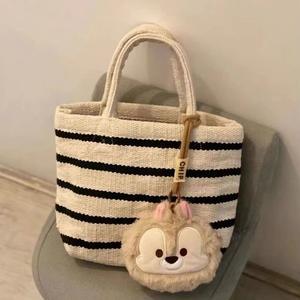 Nouveau sac fourre-tout d'été tendance, sac à main, sac à déjeuner, sac en coton léger et polyvalent pour femme, idéal pour les voyages et le shopping - Product Image 1