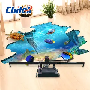 Impressora de chão 3D realista UV Impressão a jato de tinta direta para o chão grande sala de compras do shopping