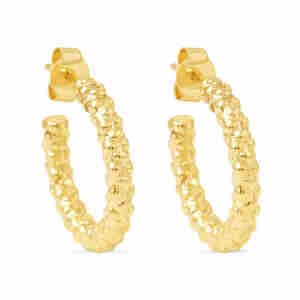 925 Sterling <b>Silver</b> Snake Textured Hoop <b>Earrings</b> Unique <b>Huggie</b> Design Rhodium Gold Plating Classic Style Gift for Weddings - Product Image 3