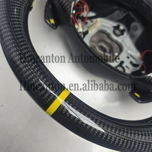 พวงมาลัยหุ้มหนังแบบมีรูพรุนทำจากคาร์บอนไฟเบอร์สำหรับ BMW E90 E91 E92 E93พวงมาลัยรถยนต์ซีรีส์3ที่ได้รับความนิยมมากที่สุด - Product Image 5