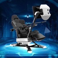 Chaise de jeu professionnelle personnalisable KSM-GCN2 avec accoudoirs réglables, structure métallique, lumières et haut-parleurs - Rose pour ordinateur
