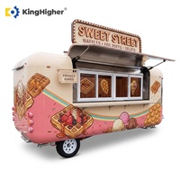 Remolque de Comida Móvil Personalizado con Equipamiento de Cocina Completo, para Postres, Café, Helados, Remolque de Comida de un Solo Eje