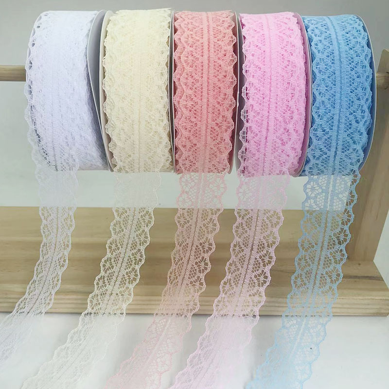 3cm Floral Satin Ribbon Hollow Lace Edge for Baking Cake Decoration DIY Embellishment Gift Christmas Halloween Easter Wedding