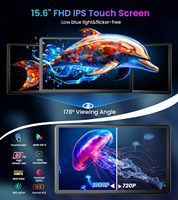 Nouvel écran tactile 15,6 pouces - HDR 1080P IPS avec USB DVI pour montage VESA, double haut-parleur, écran tactile industriel 10 points