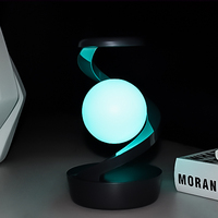Cadeau créatif Spirale LED Dimmable Décoration de chevet ROTATING MOON Lampes de table