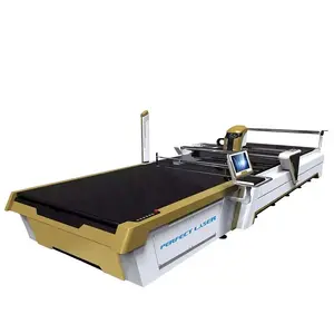 Laser sempurna-80mm ketebalan tenun kain rajut kain Otomatis garmen wol/Linen/kanvas CNC pisau mesin pemotong harga